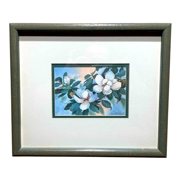 Joan Blackburn Original Framed And Matted Under Glass “Magnolias” - Picture 1 of 5